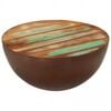vidaXL Table basse Forme de bol avec base en acier Bois recyclé