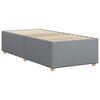 vidaXL Cadre de lit sans matelas gris clair double tissu
