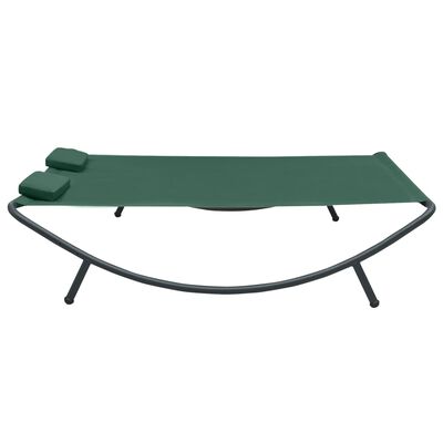 vidaXL Lit de repos d'extérieur tissu vert