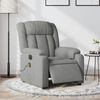 vidaXL Fauteuil inclinable de massage &eacute;lectrique gris clair tissu
