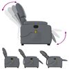 vidaXL Fauteuil inclinable de massage gris similicuir