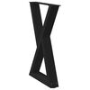vidaXL Pieds de table à manger 2 pièces Noir 60 x (72-73,3) cm Acier