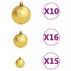 vidaXL Arbre de No&euml;l artificiel pr&eacute;-&eacute;clair&eacute; et boules blanc 210 cm PVC