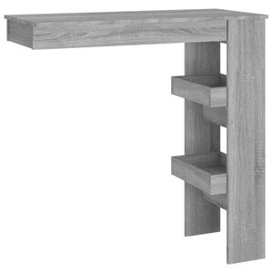 vidaXL Table bar murale Sonoma gris 102x45x103,5 cm Bois d'ing&eacute;nierie