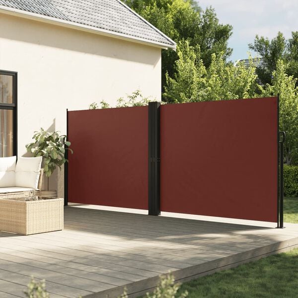 vidaXL Auvent lat&eacute;ral r&eacute;tractable marron 180x1000 cm