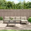 vidaXL Salon de jardin 6 pcs avec coussins anthracite r&eacute;sine tress&eacute;e