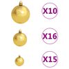 vidaXL Sapin de No&euml;l artificiel 300 LED&boules&neige floqu&eacute;e 210 cm