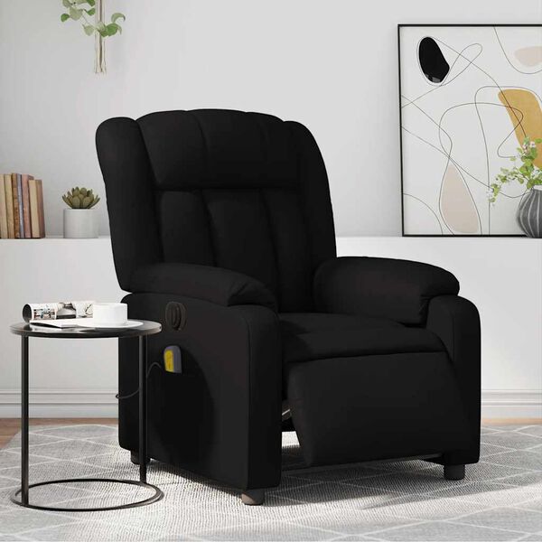 vidaXL Fauteuil inclinable de massage &eacute;lectrique noir similicuir