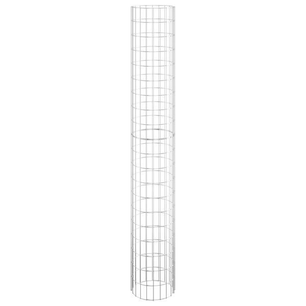 vidaXL Poteau &agrave; gabion circulaire Acier galvanis&eacute; &Oslash;30x200 cm