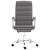 vidaXL Fauteuil inclinable de bureau Gris Similicuir
