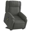 vidaXL Fauteuil inclinable de massage gris fonc&eacute; tissu