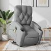 vidaXL Fauteuil inclinable de massage électrique gris clair tissu