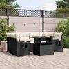 vidaXL Salon de jardin 7 pcs avec coussins noir r&eacute;sine tress&eacute;e