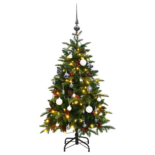 vidaXL Sapin de No&euml;l artificiel articul&eacute; 150 LED et boules 150 cm