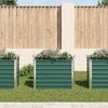 vidaXL Lit sur&eacute;lev&eacute; de jardin Acier galvanis&eacute; 100x40x77 cm Vert