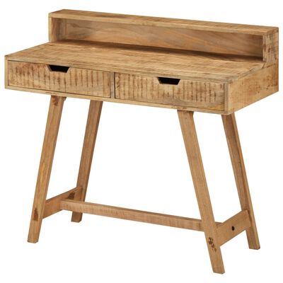 vidaXL Bureau 100x45x90 cm Bois de manguier brut solide