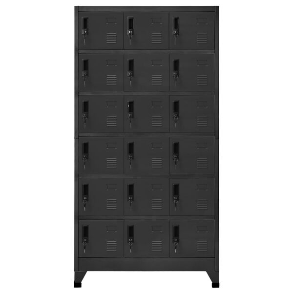 vidaXL Armoire &agrave; casiers Anthracite 90x40x180 cm Acier