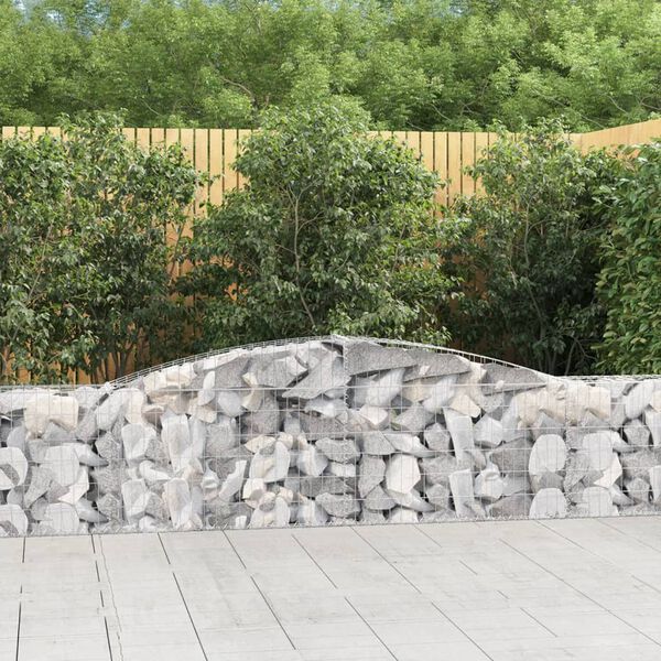 vidaXL Paniers &agrave; gabions arqu&eacute;s 6 pcs 400x30x60/80 cm Fer galvanis&eacute;