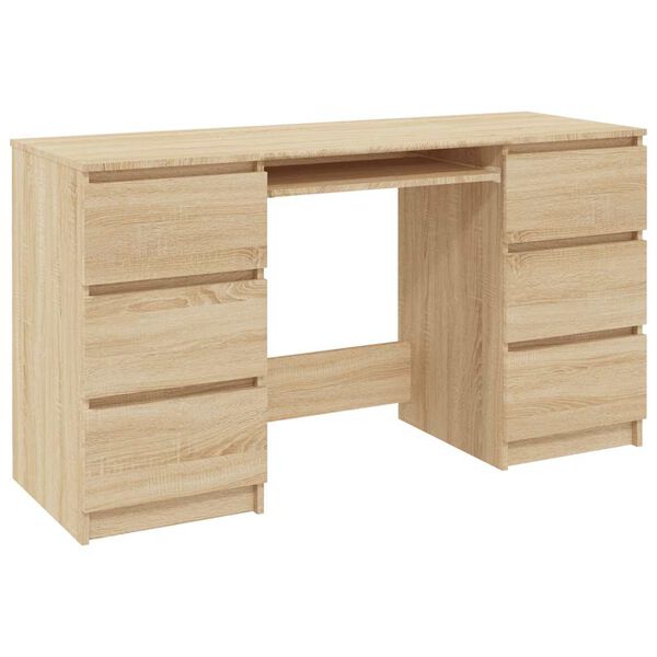 vidaXL Bureau Ch&ecirc;ne sonoma 140x50x77 cm Bois d'ing&eacute;nierie