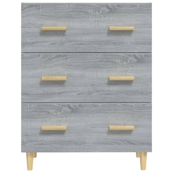 vidaXL Buffet Sonoma gris 70x34x90 cm Bois d'ing&eacute;nierie