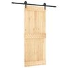 vidaXL Porte coulissante et kit de quincaillerie 85x210 cm pin massif