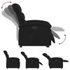 vidaXL Fauteuil inclinable &eacute;lectrique noir tissu