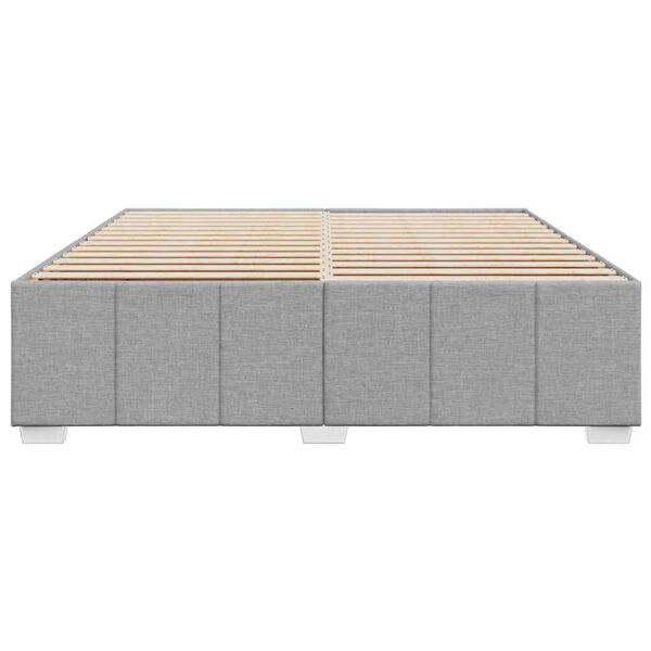 vidaXL Cadre de lit sans matelas gris clair tissu