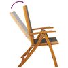 vidaXL Chaises pliables de jardin lot de 2 Bois d'acacia et textil&egrave;ne