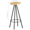 vidaXL Tabourets de bar lot de 4 bois de manguier brut