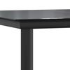 vidaXL Table à dîner de jardin Noir 200x100x74cm Acier et verre trempé