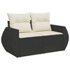 vidaXL Salon de jardin 5 pcs avec coussins noir r&eacute;sine tress&eacute;e