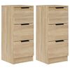 vidaXL Buffets 2 pcs Ch&ecirc;ne Sonoma 30x30x70 cm Bois d'ing&eacute;nierie