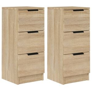 vidaXL Buffets 2 pcs Ch&ecirc;ne Sonoma 30x30x70 cm Bois d'ing&eacute;nierie