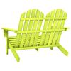 vidaXL Chaise de jardin Adirondack 2 places bois de sapin massif vert