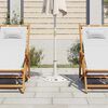 vidaXL Socle de parasol Blanc 9 kg 40 cm Fonte