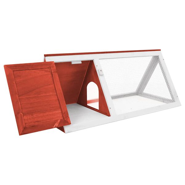 vidaXL Clapier Rouge Bois