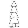 vidaXL Arbre de No&euml;l en m&eacute;tal pour d&eacute;coration noir 125 cm