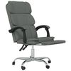 vidaXL Fauteuil inclinable de bureau gris foncé tissu