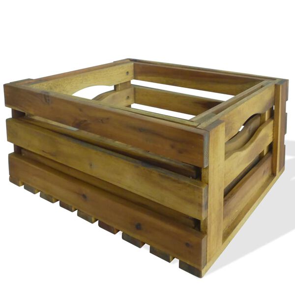 vidaXL Caisse &agrave; pommes 2 pcs Bois d'acacia massif