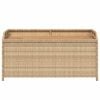 vidaXL Banc de rangement m&eacute;lange beige r&eacute;sine tress&eacute;e et bois d'acacia