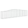 vidaXL Panier de gabions arqu&eacute; 400x50x80/100 cm Fer galvanis&eacute;
