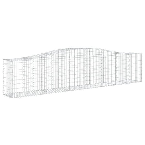 vidaXL Panier de gabions arqu&eacute; 400x50x80/100 cm Fer galvanis&eacute;