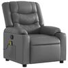 vidaXL Fauteuil de massage inclinable gris similicuir