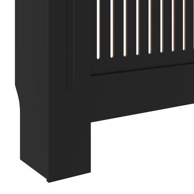 vidaXL Cache-radiateur MDF Noir 205 cm