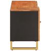 vidaXL Meuble TV marron et noir 105x33,5x46 cm bois massif manguier