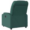 vidaXL Fauteuil inclinable de massage &eacute;lectrique vert fonc&eacute; tissu