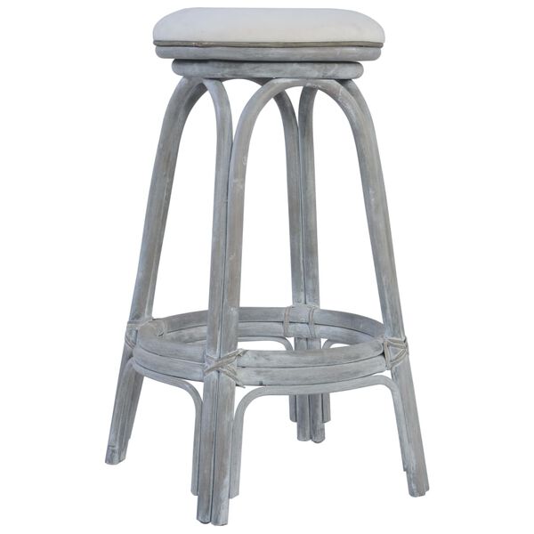 vidaXL Tabourets de bar lot de 2 gris Rotin