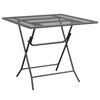 vidaXL Table de jardin 80x80x72 cm Maille m&eacute;tallique Anthracite