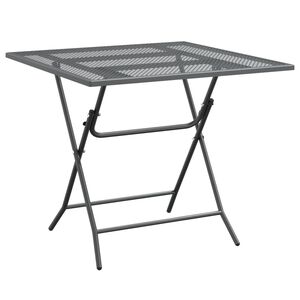 vidaXL Table de jardin 80x80x72 cm Maille m&eacute;tallique Anthracite