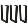 vidaXL Pieds de table &agrave; manger en forme de V, 2 pi&egrave;ces, noir, 70 x (72-73,3) cm, acier